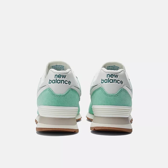 New Balance 574 Unisex Retro Running Shoes / Sneakers - Aqua Green / White - Picture 12 of 14